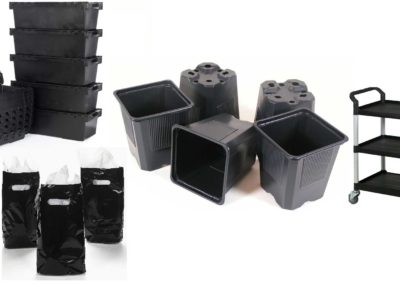 black plastic products